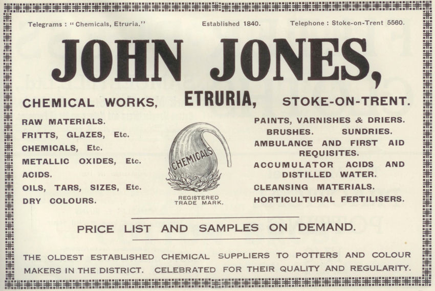John Jones, Chemical Works, Etruria