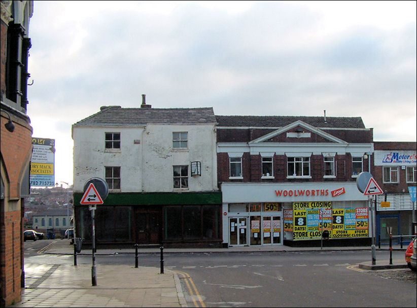 Bottom of St. John's Square - the building on the left - the location of the other Palfreyman's Burslem furniture shop
