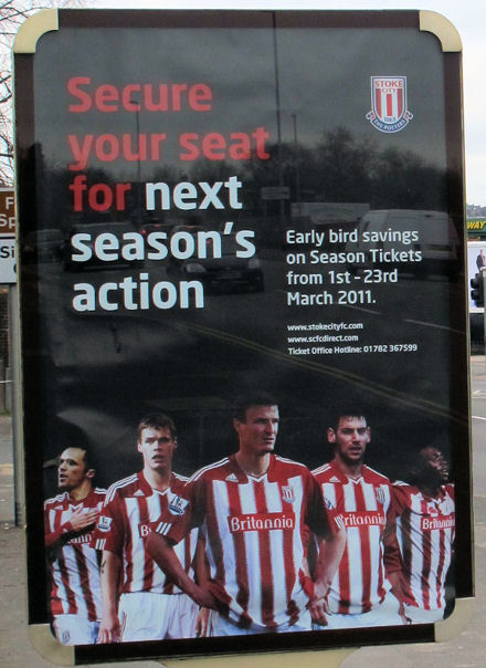 Stoke City Football Club - advert for  2011 season