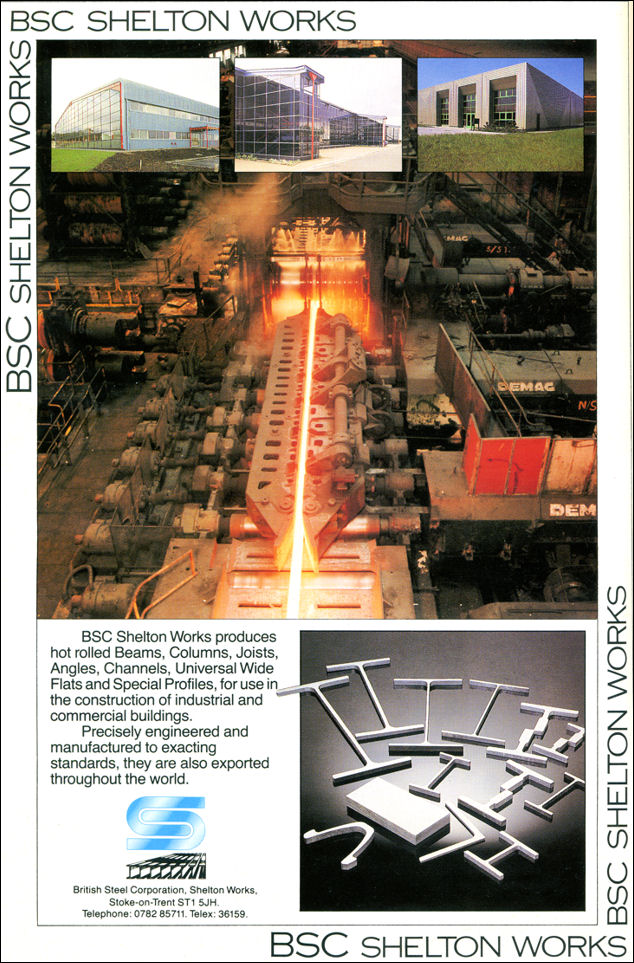 BSC Shelton Works  - 1986 advert