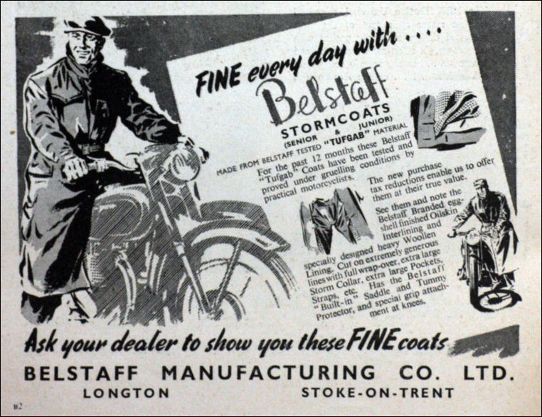 Fine every day with Belstaff - 1952 advert