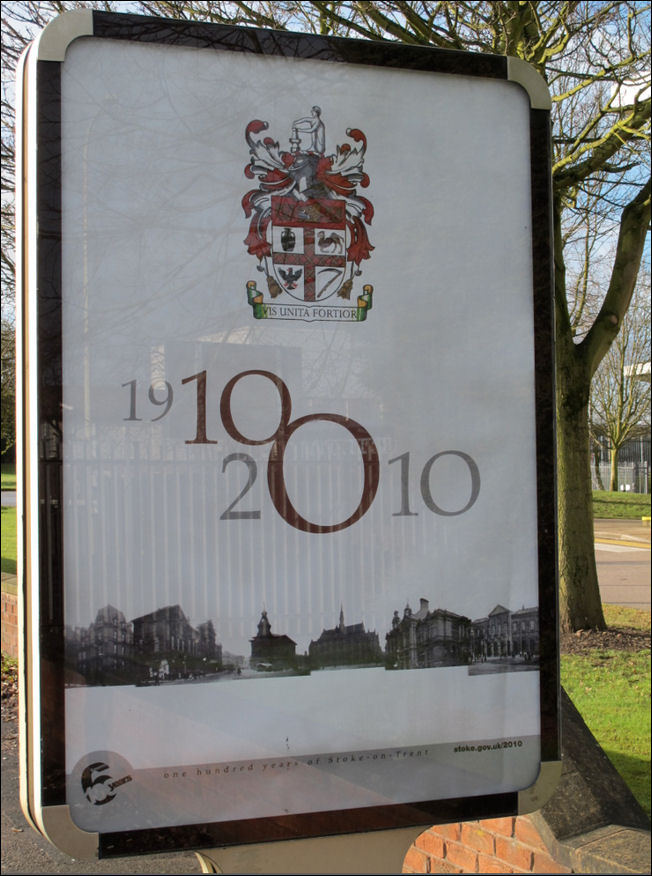 Poster celebrating 100 years since the Federation of the six towns 