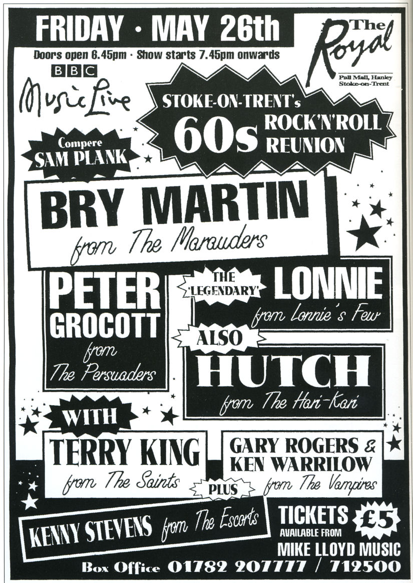 Advert for the Royal Theatre, Hanley - 60's Rock & Roll Reunion