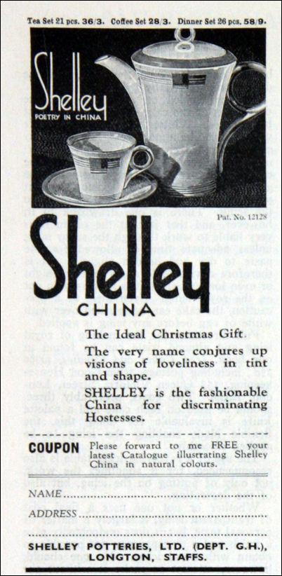 Shelley China - December 1934 advert