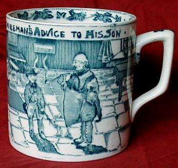 ironstone mug in the comic TYKE pattern manufactured by BOURNE AND LEIGH