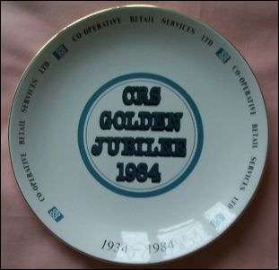 CROWN WINSOR 8ins. Plate C.R.S. Golden Jubilee 1936-1986
