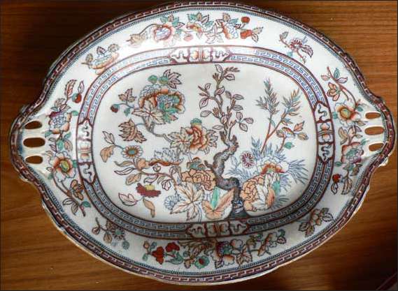 Plate by Pinder, Bourne & Hope in the Dresden pattern