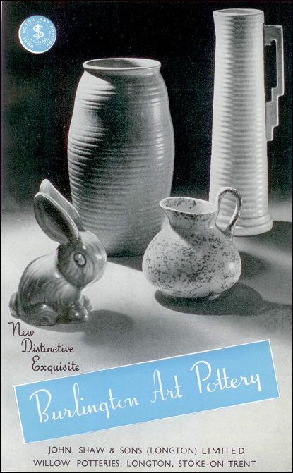 advert for Burlington Art Pottery, John Shaw