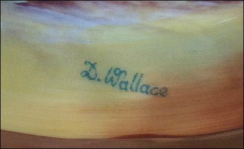 signed by the painter D. Wallace  