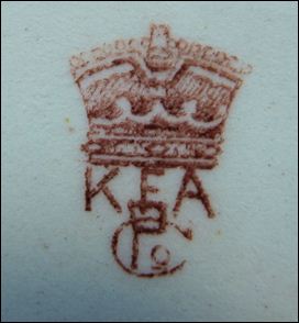 typical mark with crown above KFA and a larger 'P' within the 'Co'