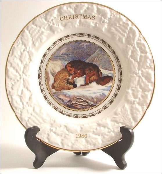 Coalport Christmas 1986 Snow Drift - reproduced from original Pratt prints