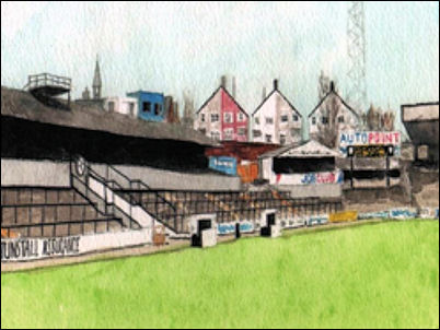Painting of the old part complete Lorne Street Stand 