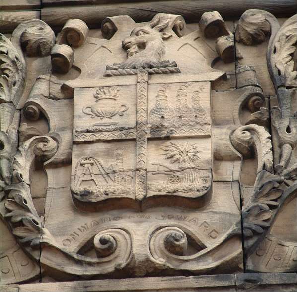 Fenton coat of arms at Fenton Town Hall