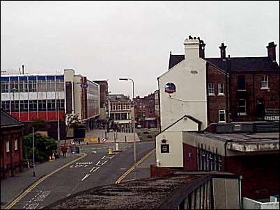 Top of Lichfield Street and Albion Square - looking into Stafford Street