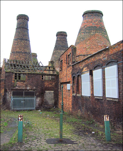 Kilns at the Enson works in Short Street, Longton