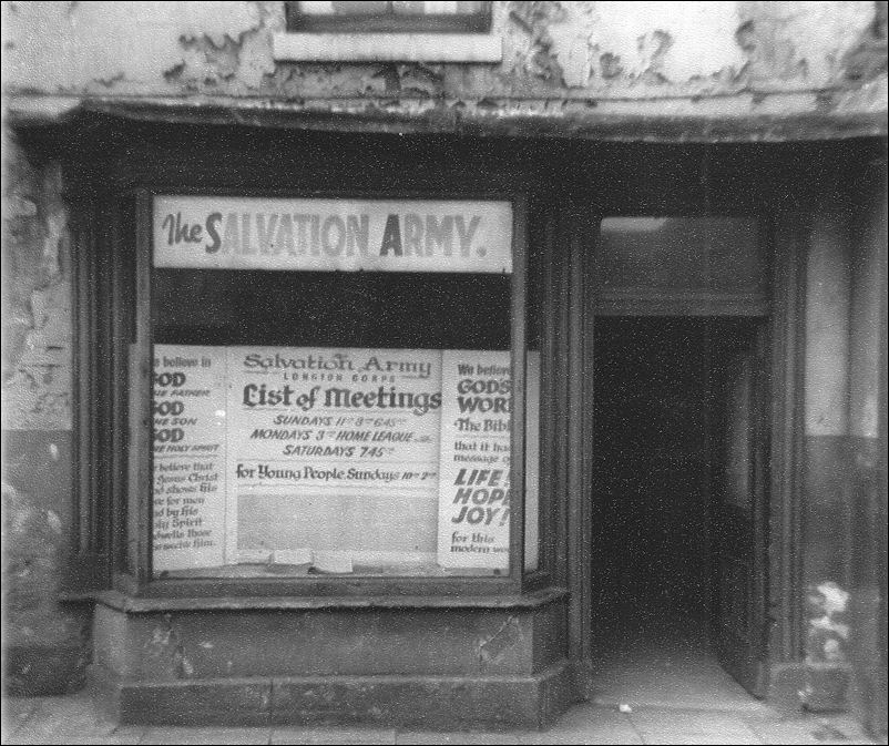 Salvation Army meeting place - Commerce Street, Longton in the 1950's