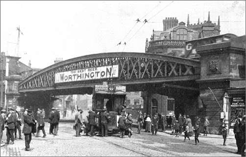 A postcard of Longton railway bridge
