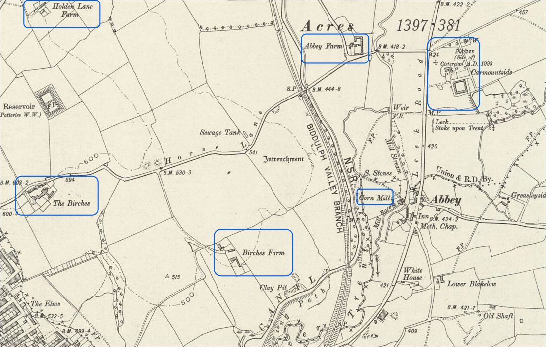 1900 OS map of Abbey