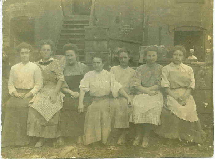 Pottery decorators at one of the East Liverpool works
