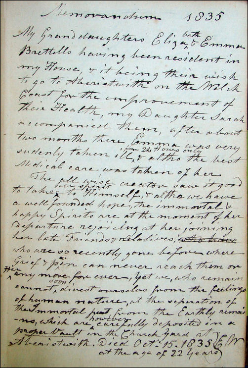 Memorandum 1835