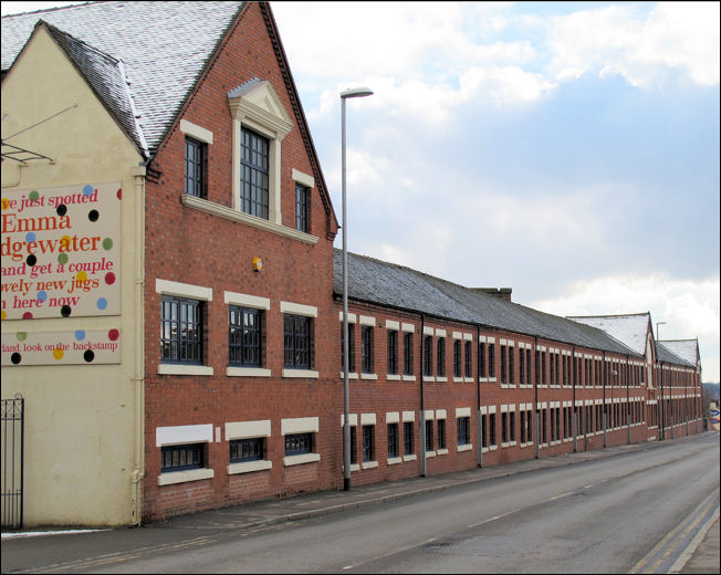 View of Eastwood Works frontage down Lichfield Street