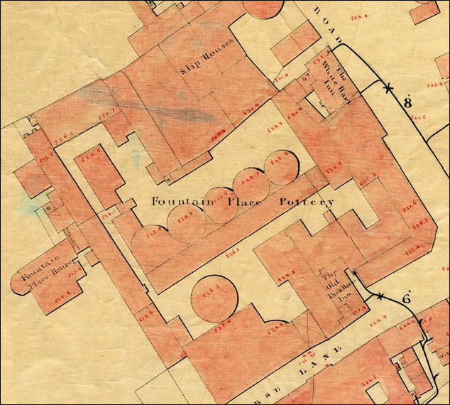 The Enoch Wood's Fountain Place Pottery complex in 1851