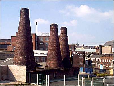 The kilns of Acme Marls are the only remaining downdraught type of potters ovens.