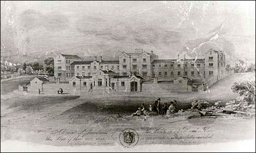 A print of Chell Workhouse, circa 1839.
