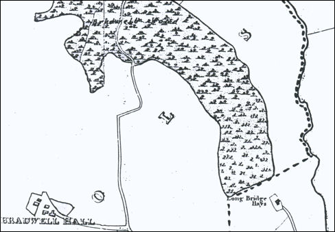 1832 Hargeaves map of Bradwell