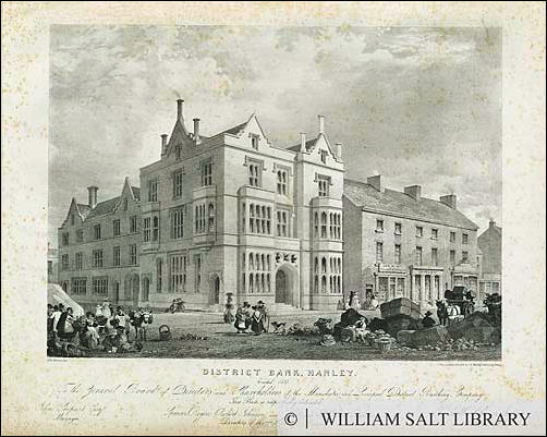 'District Bank, Hanley. Erected, 1833.' 