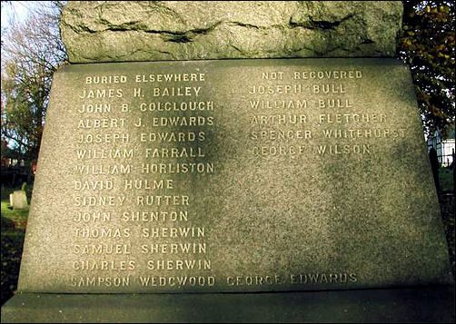 the names of those buried in other burial grounds