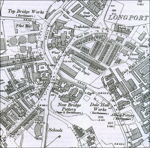 1898 OS map of Longport