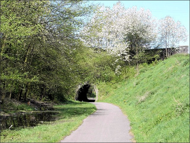 Greenway at Burslem - following the route of the Loop Line