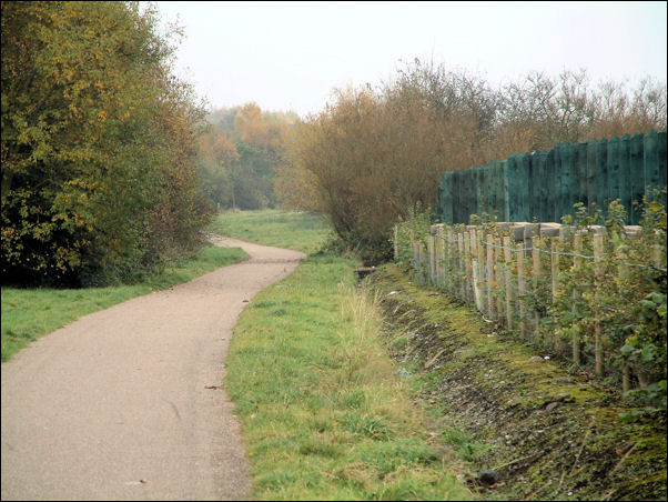 the route of the loop line towards Pitts Hill and onwards to Tunstall