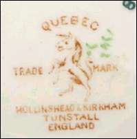 Hollinshead and Kirkham back stamps using the unicorn mark