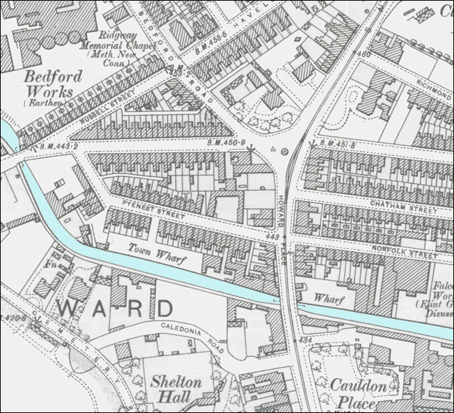 Pyenest Street on an 1898 map 