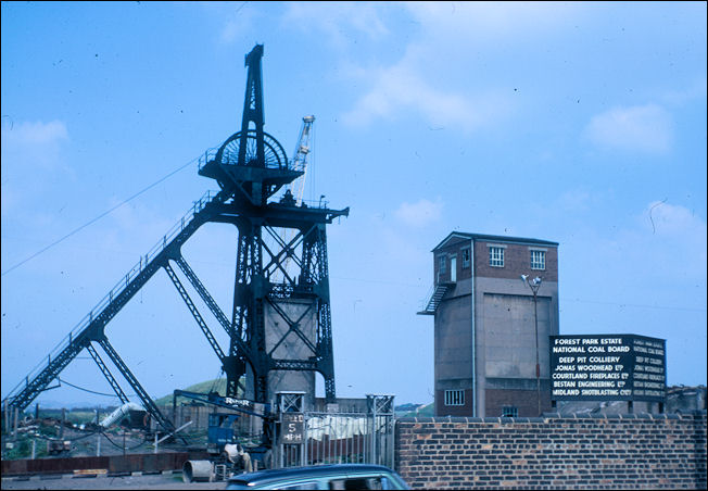 the remains of the pithead gear on Town Road at Hanley Deep Pit