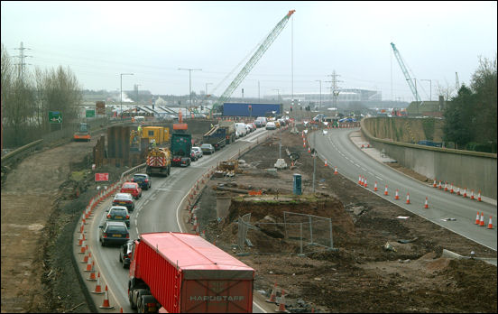 traffic congestion during the A500 Pathfinder Project 