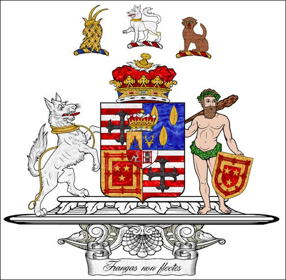 The arms of George Sutherland-Leveson-Gower, 3rd Duke of Sutherland (18281892)