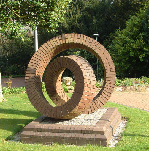 a complex helix design in brick 