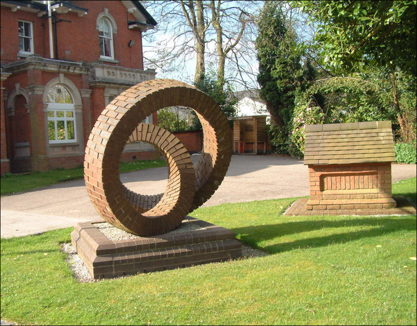 in the grounds Downings built these sculptures as examples of the versatility of brick 