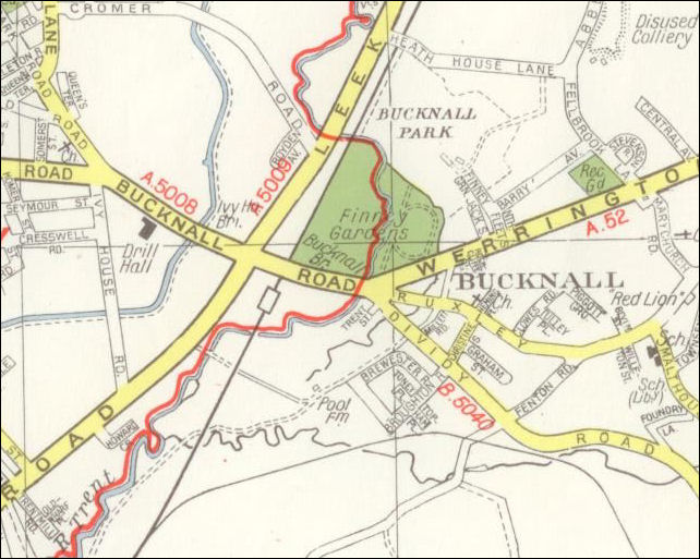street map of the area c.1955 