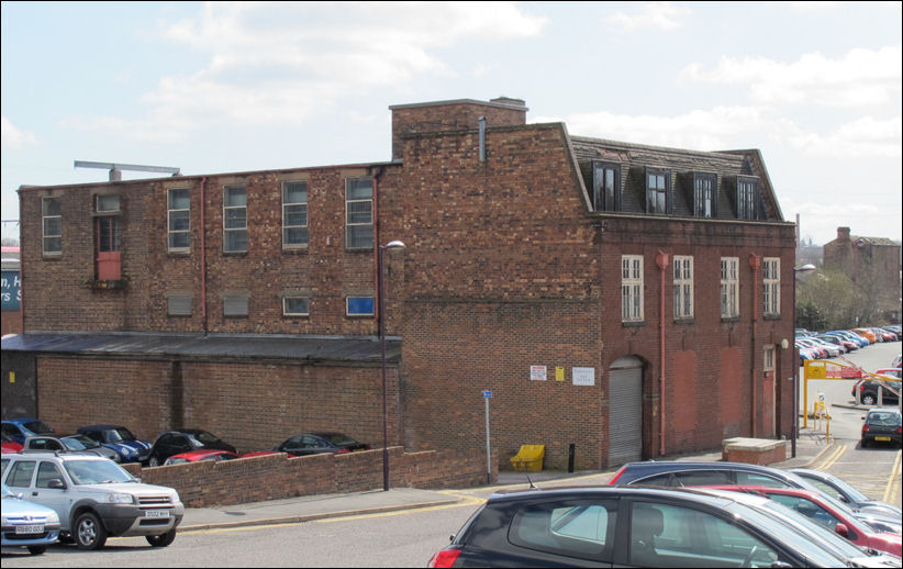 old warehousing on Wharf Place, alongside the Trent and Mersey Canal 