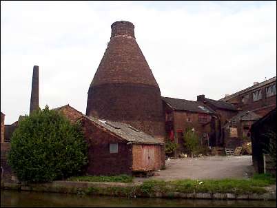 The rear of the factory showing the remaining bottle kiln - 