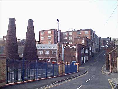 At the bottom of Bournes Bank the kilns of Acme Marls.