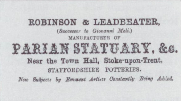 Robinson and Leadbeater - 1867 advert from Keates directory