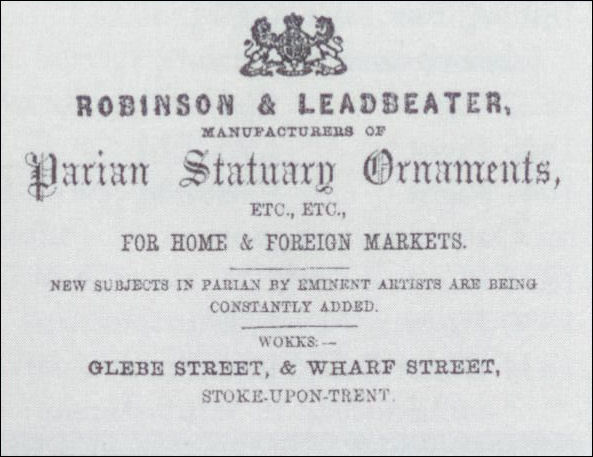 Robinson and Leadbeater - 1870 advert from Harrod's directory