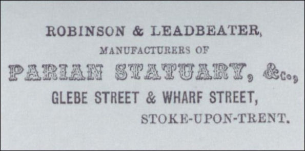Robinson and Leadbeater - 1873 & 1875 advert from Keates' directory