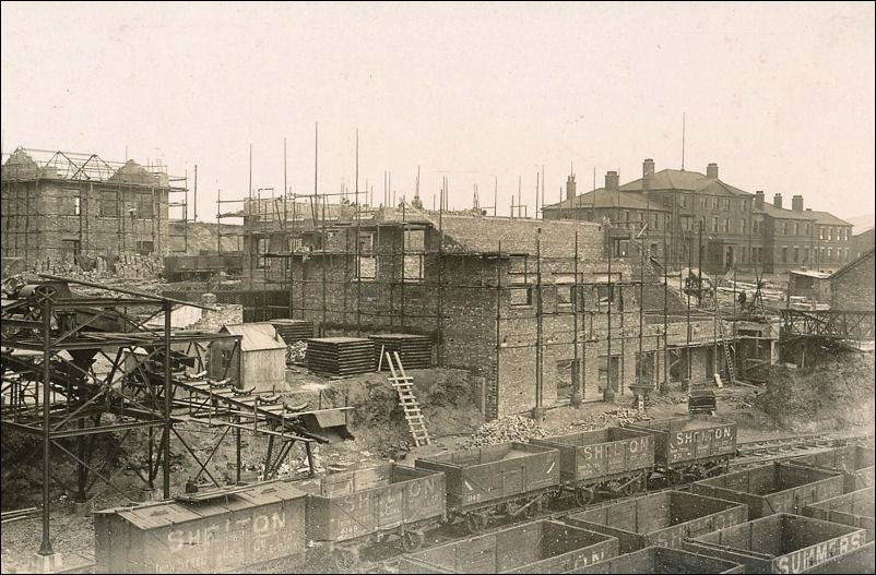 A good view of Etruria Hall - in the foreground amidst the Shelton trucks is one with the name of the new owners - Summers