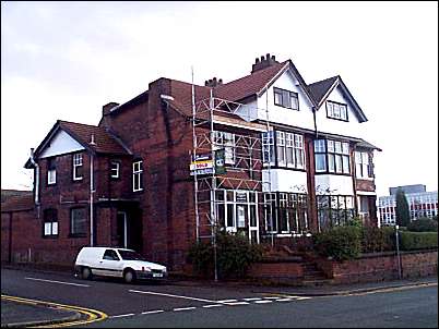 Houses on the corner of Macclesfield Street and Park Road